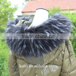 Man-made Fur Natural Large Faux Fox/raccoon Fur Collar / Fur Trim for Winter Coat Collar thumbnail-2