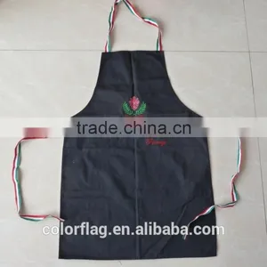 Salon Apron , Embroidery Salon Apron , Black Salon Apron thumbnail-1