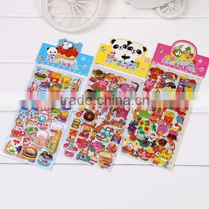Children Puffy Sticker ,multicolor Decoration PVC Stikcer Bubble DIY Sticker Carton Pop-up Sticker Crystal Sticker thumbnail-1