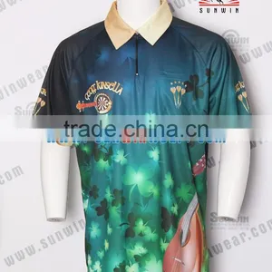 Custom Dart Shirts With Pocket Sublimation Dart Jersey / Dart Cloth thumbnail-1