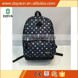 2017 Hot Sales Wholesales Student School Backpack Custom Dot Printing College Daypack Bag thumbnail-1