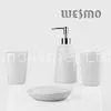 WBP0276A 4 Piece White Polyresin Bathroom Accessories Set thumbnail-1