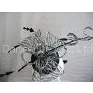 Sinamay Black / White Ladies Fascinator Hats Quill Trim For Special Occasion thumbnail-1