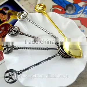 High Quality Retro Stainless Steel Coffee Spoon /jy Star Stainless Steel Tea Spoon /fancy Dessert Spoon thumbnail-1