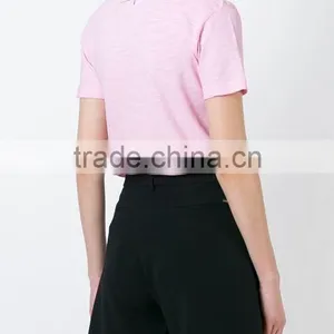OEM Latest Womens Short Sleeve Custom T Shirt Printing Ladies V Neck Printed T Shirts thumbnail-5