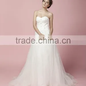 Mermaid Sweetheart Neck With Bead Wedding Dress Lace GOWN AS28302 thumbnail-3