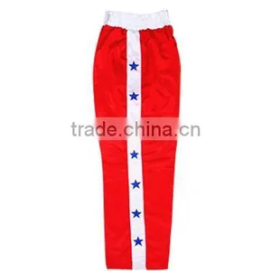 CUSTOM KICK BOXING TROUSER Red & White thumbnail-1