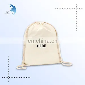 Wholesale Cosmetic Drawstring Packaging Jewelry Cotton Canvas Bag thumbnail-3