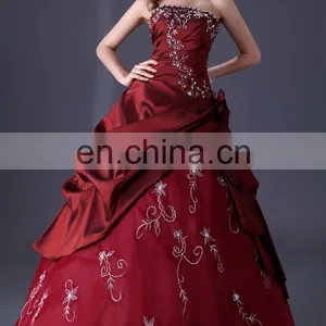 Grace Karin Long Floor Length Red Prom Wedding Evening Dress Bridal Gown CL2516 thumbnail-2