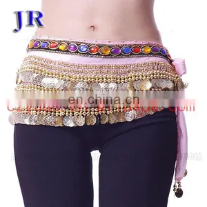 Y-2002 Wholesale Cheap 248 Coins and 338 Coins Velvet Belly Dance Hip Scarf Belt for Women thumbnail-3