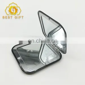 Small Mini Square Ladies Compact Aluminum Metal Mirror thumbnail-6