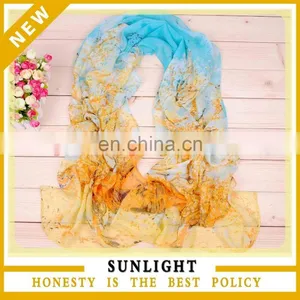 Professional Factory Wholesale High Quality Fashion Chiffon Scarf thumbnail-1