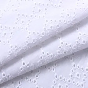 Polish Crepe Embroidered Guipure White 100% Cotton Lace Fabric thumbnail-2
