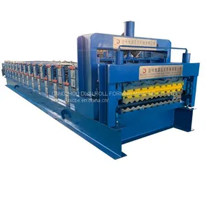 New Design Fast Speed Double Layer Wall and Roof Panel Roll Forming Machine Color Steel Rolling Machine Made in China thumbnail-1