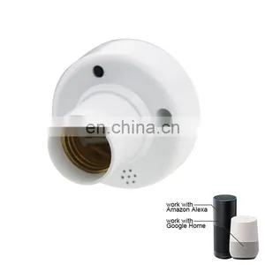 Wifi Light Bulb Socket E26, Smart Led Bulb Adapter Wireless Lamp Holder Works With Alexa and Google thumbnail-4