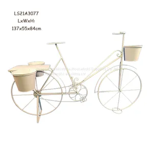 Antique Indoor and Outdoor Wrought Iron Bicycle Planter thumbnail-1
