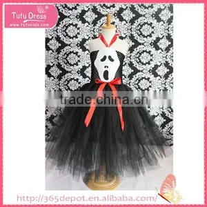Fluffy Green Devil Pattern Black Voile Gauze Dress Halloween Costume thumbnail-5