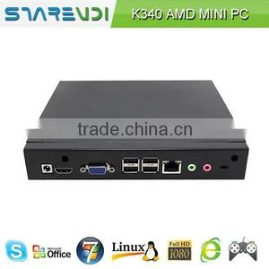 Good Bargain Barebone Mini pc Ubuntu Mini pc K340 AMD E2-1800 Dual Core 1.7G 18W Power Consumption thumbnail-2