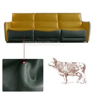Italian Leather Sofa Italian Living Room Combination Sofa Space Capsule Electric Function Italian Light Luxury thumbnail-4