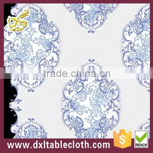 Spring Blossoms Damask Tablecloth Home Use Pvc Tablecover thumbnail-1
