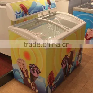 100L - 600L Ice Cream Chest Freezer With Glass Top thumbnail-2