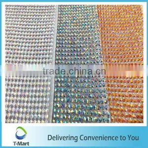 Hotsale Woman Decoration Silver Glass Crystal Hot Fix Rhinestone Mesh thumbnail-3