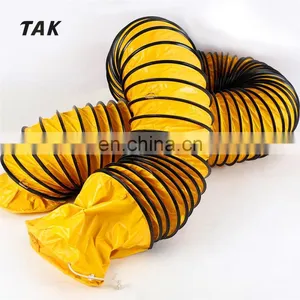 12'' High Temperature Exhaust Fan Fire Retardant PVC Fabric Air Ventilation Pvc Flexible Duct Hose thumbnail-2