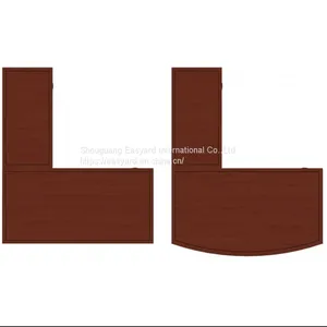 China Manufacturing Melamine L-shape Wood Desk Top thumbnail-1