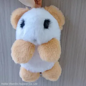 0182023 New Plush Panda Schoolbag Cute Backpack Panda Artificial Fur Bag Plush Toys China Wholesale thumbnail-5