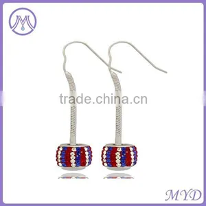 Handmade Crystal Shambhala Ball Dangle Earring Drop thumbnail-2