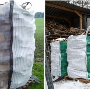 800kgs Firewood Big Bag Super Sack PP Mesh Jumbo Bag 1ton FIBC Breathable Firewood Log Bulk Bag thumbnail-3