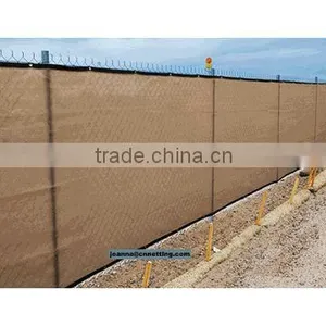8' X 50' HEAVY DUTY TAN FENCE SCREEN MESH TARP (FINISHED SIZE 7' 8" X 50') thumbnail-1