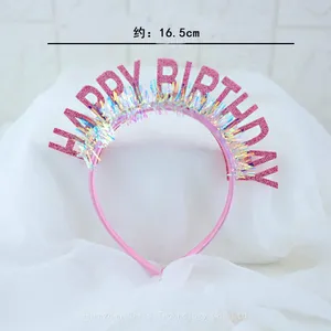 Factory-Supplied Princess Birthday Headbands - Glitter Powder Hoops for Bulk Party Props thumbnail-3