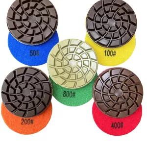 Green Wall Cement Floor Sealing and Curing Resin Dry Grinding Discs, Sizes From 50 to 1500#, Complete Specifications, Direct From the Source thumbnail-3