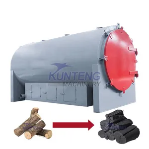 Biochar Making Machine Bough Carbonization Furnace Horizontal Biomass Carbonization Stove thumbnail-1