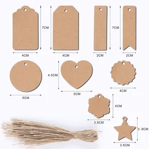 Kraft Paper White Color Hang Tag With Rope thumbnail-2