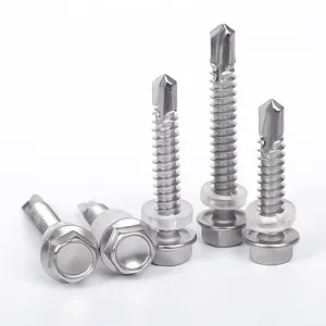 Fast Drilling Self Drilling Screws for Metal Roofing With EPDM Washer Stainless Steel 410 thumbnail-5