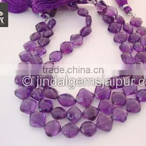 Wholesale Natural African Amethyst Faceted Kite Beads thumbnail-1