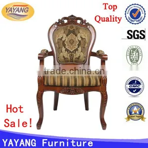 Factory Manufacturer Hand Carved Comfortable Backrest Dining French Antique Wooden Chair Pictures in Hotel Reception thumbnail-4