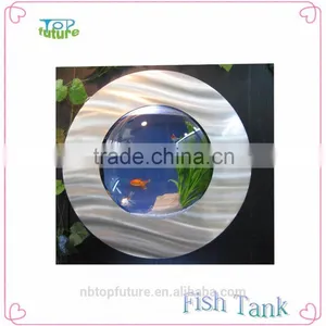 Round Glass Aquarium Wall Mounted Aquarium Fish Tank thumbnail-1