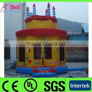 Birthday Cake Inflatable Bouncer / Sale Cheap Bouncy Castle / Castle Beds for Kids thumbnail-1