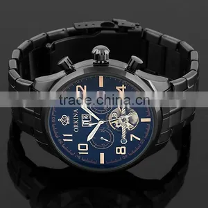 Black Tourbillon Mechanical Watch WM372 Teenage Fahion Watches thumbnail-4