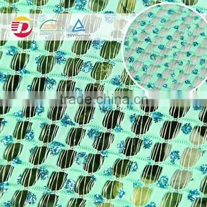 New Design Green Design Shinning Eco-friendly Good Quality Lace Fabric thumbnail-1