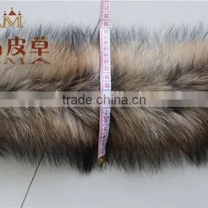 100% Good Quality Raccoon Fur Trimming / Raccoon Fur Collar/natural Raccoon Strips thumbnail-3
