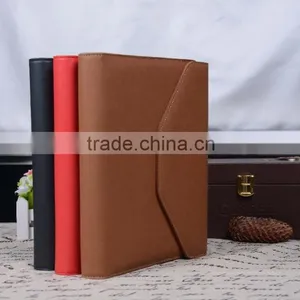 2015 Fashion Custom Multifunction Business Leather Factory Power Bank Notebook Quality Choice thumbnail-3