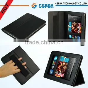 Black Leather Folio Stand Case Cover With Hand Strap for Amazon Kindle Fire HD 7" Tablet / Kindle Fire HD 8.9'' /Kindle Fire 2 thumbnail-1
