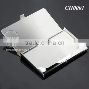 High Polished Mirror Effect Stainless Steel Blank Silver Metal Credit Card Holder thumbnail-1