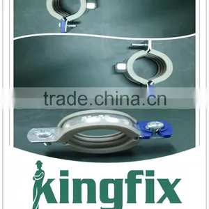 Pipe Clamp With Gray Rubber and M8 Nut thumbnail-1