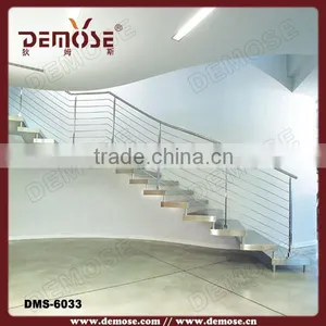 Indoor Metal Railings Solid Wood Treads Staircase Designs thumbnail-1