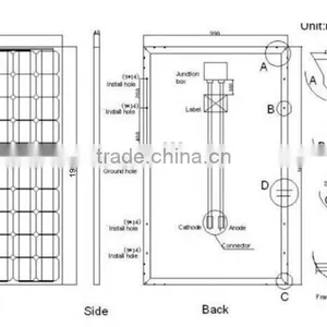 High Efficiency USD0.45/W, 250W Polycrystalline Solar Panel , Poly Solar Panel thumbnail-3